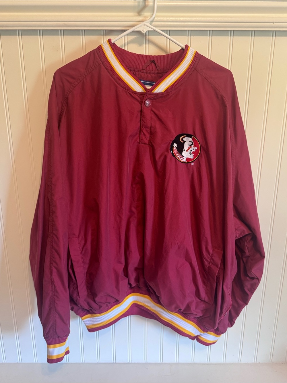 Vintage 90s Starter Florida State Seminoles FSU Pullover Windbreaker Jacket